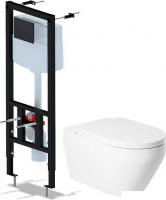 Унитаз подвесной Saniteco KW-9009W + Ани Пласт WCP1430