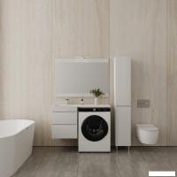 Symbolite Тумба с умывальником Даллас 110 Люкс Plus + Estetus Даллас 110x48 (подвесная, левый, эмаль