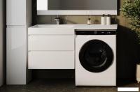 Symbolite Тумба с умывальником Даллас 130 Люкс Plus + Estetus Даллас 130x48.2 (подвесная, левый, эма