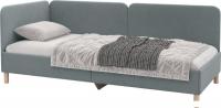 Кровать-тахта Mio Tesoro Шарлотта 735 90х200 (серо-голубой 1432 Velutto 53)