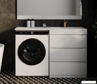 Symbolite Тумба с умывальником Даллас 130 Люкс Plus 3 ящика + Даллас 130x48.2 (правый, белый)