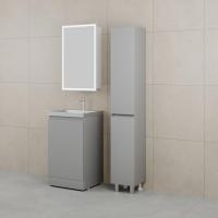 Symbolite Тумба с умывальником Батлер Люкс Plus 1 ящик + Asti 50x45 (серый/серый шелк)