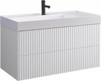 Belux Тумба с умывальником Сиртаки НП 100-02 + Триумф Тр 1000-02 (18, белый матовый)