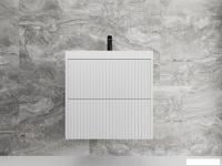 Symbolite Тумба под умывальник Стокгольм 60 Classic Push 2 ящика (подвесная, белый рифленый софт)