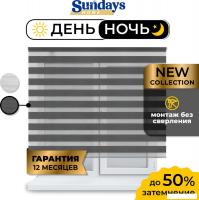 Шторы день-ночь Sundays Home ДН LB 111-10 100x160 (графитовый)