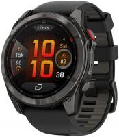 Умные часы Garmin Fenix 8 Pro 51 мм (серый, черный силиконовый ремешок)