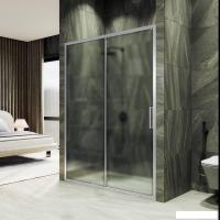 Душевая дверь MaybahGlass 195x140 MGD-1633-5 (сатин стекло/хром матовый)