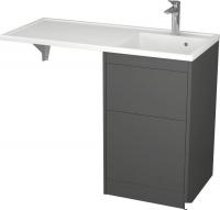 Veneciana Тумба с умывальником Torre 45 с 2-мя ящиками + Paola Magenta 110 Правый (графит)