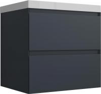 Symbolite Тумба под умывальник Манхэттен 60 Plus 2 ящика (подвесная, графит)