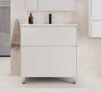 Symbolite Тумба под умывальник Лима 80 Line Plus 2 ящика (белый матовый)