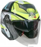 Мотошлем AIM JK526 526-014-XL (XL, желтый/серый/черный)