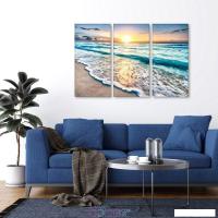Модульная картина Citydecor Море/Водопады 7.2 75x117 см