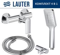 Смеситель Lauter Reef 21СК9678C с лейкой Relexa Fleur 21S00126