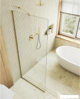 Душевая стенка MaybahGlass 69x195 MGD-701-3у (прозрачное стекло/золотой)