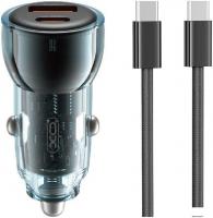 Автомобильное зарядное XO CC60 USB Type-C (синий)