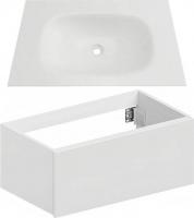 ЗОВ Тумба с умывальником Кито 70 K70LW0MWM + Oliveeka Flow F70W (белый матовый)
