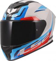 Мотошлем LS2 FF820 Rapid III Hyper (L, белый/синий/красный)