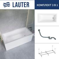 Ванна Lauter Athena 170x80 21090080 (с каркасом и сифоном 21Y32000 хром)