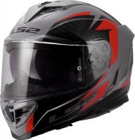 Мотошлем LS2 FF818 Storm III Dynamo (2XL, серый/красный)