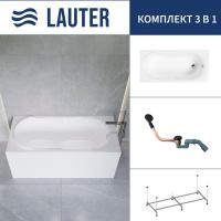 Ванна Lauter Celeste 170x75 21060075 (с каркасом и сифоном 21Y11021 матовый черный)