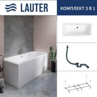 Ванна Lauter Olympia 180x80 21100080 (с каркасом и сифоном 21Y31002 белый)