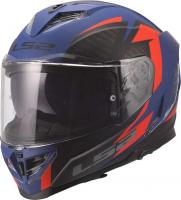 Мотошлем LS2 FF818 Storm III Dynamo (XS, синий/красный)