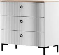 Комод Black Red White Domenica KOM3S (белый/гикори кингстон)