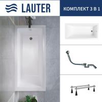 Ванна Lauter Athena 170x80 21090080 (с ножками и сифоном 21Y32000 хром)