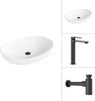 Умывальник Lauter 21502 + Moon 21СК8691BS + сифон 21635B + дон.клапан 21190B (черный матовый)