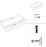 Умывальник Lauter 21855 + Awe 21CK128C + сифон 21635CH + донный клапан 21190CH (хром)