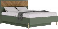 Кровать Black Red White Siena с ПМ LOZ160x200 (дымчатый зеленый/дуб вотан)