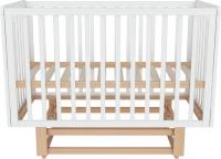 Классическая детская кроватка Incanto PAPI с автоспинкой и маятником KR-0176/60 (белый/бук)