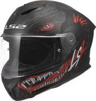Мотошлем LS2 FF820 Rapid III Kaiju II (L, черный/красный/белый)