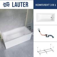 Ванна Lauter Athena 170x80 21090080 (с каркасом и сифоном 21Y11030 хром)