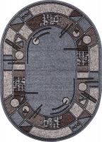 Ковер для жилой комнаты Merinos Sierra ALBINA-3-OVAL-BLUE-BROWN-2 (3x4)