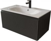 TERMINUS Тумба с умывальником Сицилия 80x38x45 с 1 ящиком SIC10801701601O (графит)
