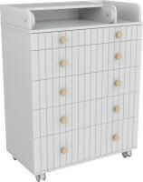 Детский комод Incanto Lunna Charm МДФ 800/5 PK-0004/12mdf (белый)