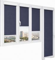 Рулонные шторы НеоФьюжен Оксфорд 47х150 левая (графит)