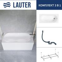 Ванна Lauter Celeste 160x70 21060060 (с каркасом и сифоном 21Y31002 белый)