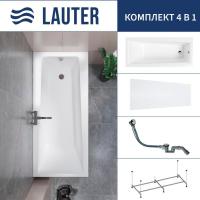 Ванна Lauter Versailles 150x75 21070050 (с каркасом, лицевым экраном и сифоном 21Y32000 хром)