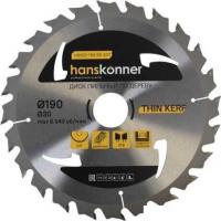 Пильный диск Hanskonner H9022-190-30/20-24