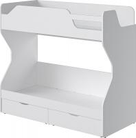 Двухъярусная кровать Modula Ламелла INV05KW-2054/954/1829(11) (белый премиум)