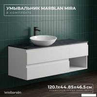 Wellerein Тумба с умывальником AMAL 06310 + Marblan Mira
