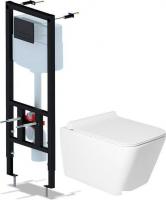 Унитаз подвесной Saniteco KW-9004W + Ани Пласт WCP1430