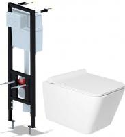 Унитаз подвесной Saniteco KW-9004W + Ани Пласт WCP4130