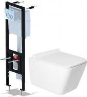 Унитаз подвесной Saniteco KW-9004W + Ани Пласт WCP4131