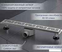 Трап/канал Lauter 2120171-LH 700x70 (хром)