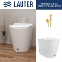 Унитаз приставной Lauter Purity 218116 + гигиенический душ Neo 21LT0474GL (с импульсным смывом)