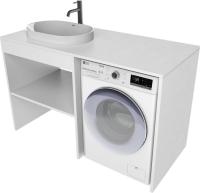 ЗОВ Тумба с умывальником Стамбул Премиум 130 S130LWP0LWPWMC2BCR-OL6002