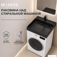 Умывальник Lauter Над стиральной машиной 21WM001MB (черный матовый, с сифоном и кронштейнами)